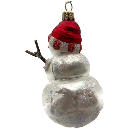 Sikora Weihnachtswelt Snowman With Branches Winter Glass Christmas Tree Ornament