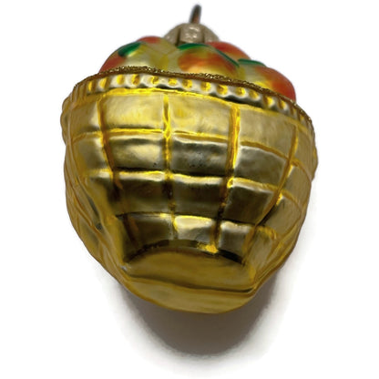 Patricia Breen Apple Basket Fruits Gold Spring Holiday Christmas Tree Ornament
