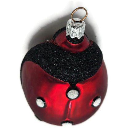 Patricia Breen Ladybug Santa Red Black Polka Dots Bug Christmas Tree Ornament