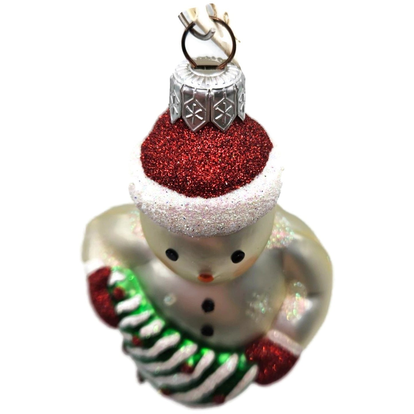 Patricia Breen Henry The Little Snowman Snowflakes Green Christmas Ornament 9816