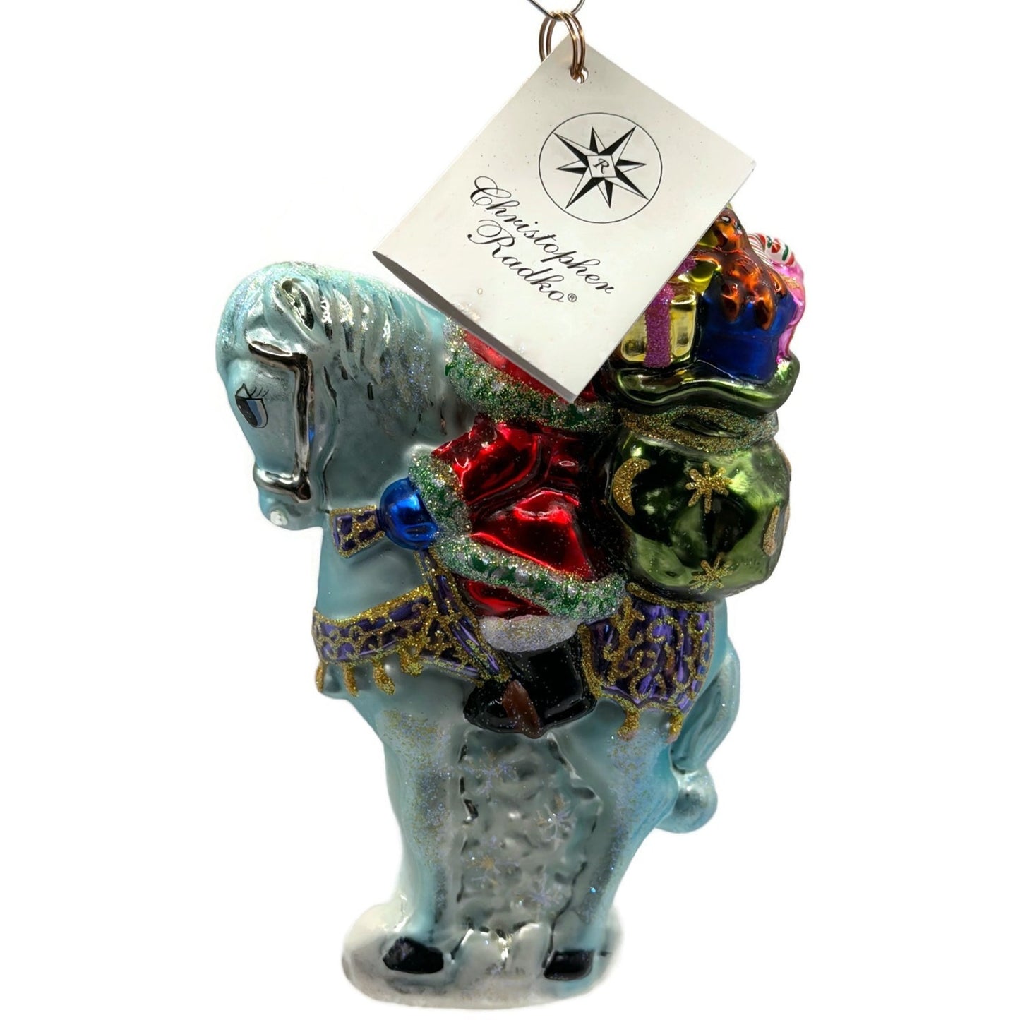 Christopher Radko Norwegian Santa Riding a Horse Christmas Ornament 00-098-0