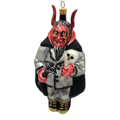 Larry Fraga Devil Beware Blown Glass Halloween Christmas Tree Ornament 5889