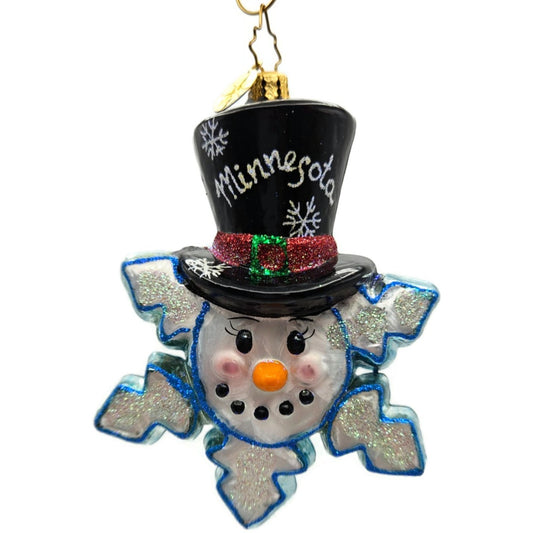 Christopher Radko Land Of 10,000 Snowflakes Minnesota Christmas Ornament 3011612