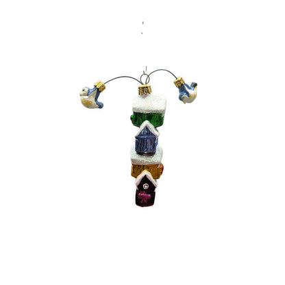 Christopher Radko Mobile Birdhouse Tweets Blue Birds Christmas Tree Ornament