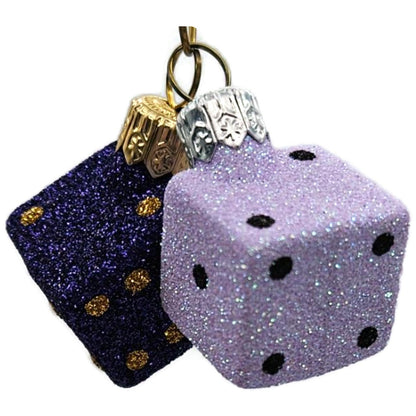 Patricia Breen Dice Pair Purple Lavender Christmas Complimentary Ornament CATZ