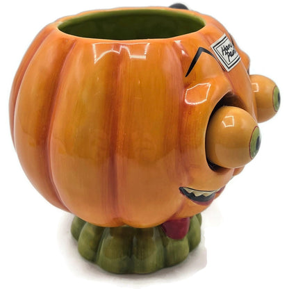Department 56 Halloween Google Eye Pumpkin Coffee Tea Mug Cup Ceramic 56.34599