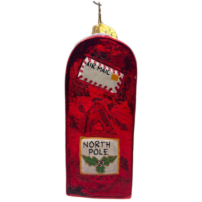 Christopher Radko Post Haste Red Mail Box Christmas Tree Ornament 1012459