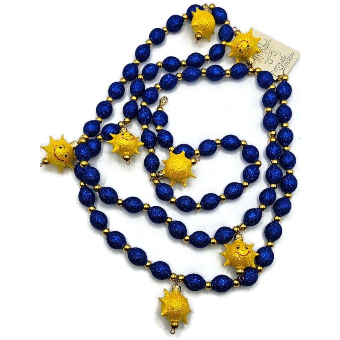 Patricia Breen Sunshine Garland Blue Yellow Spring Christmas Tree Decor CATZ
