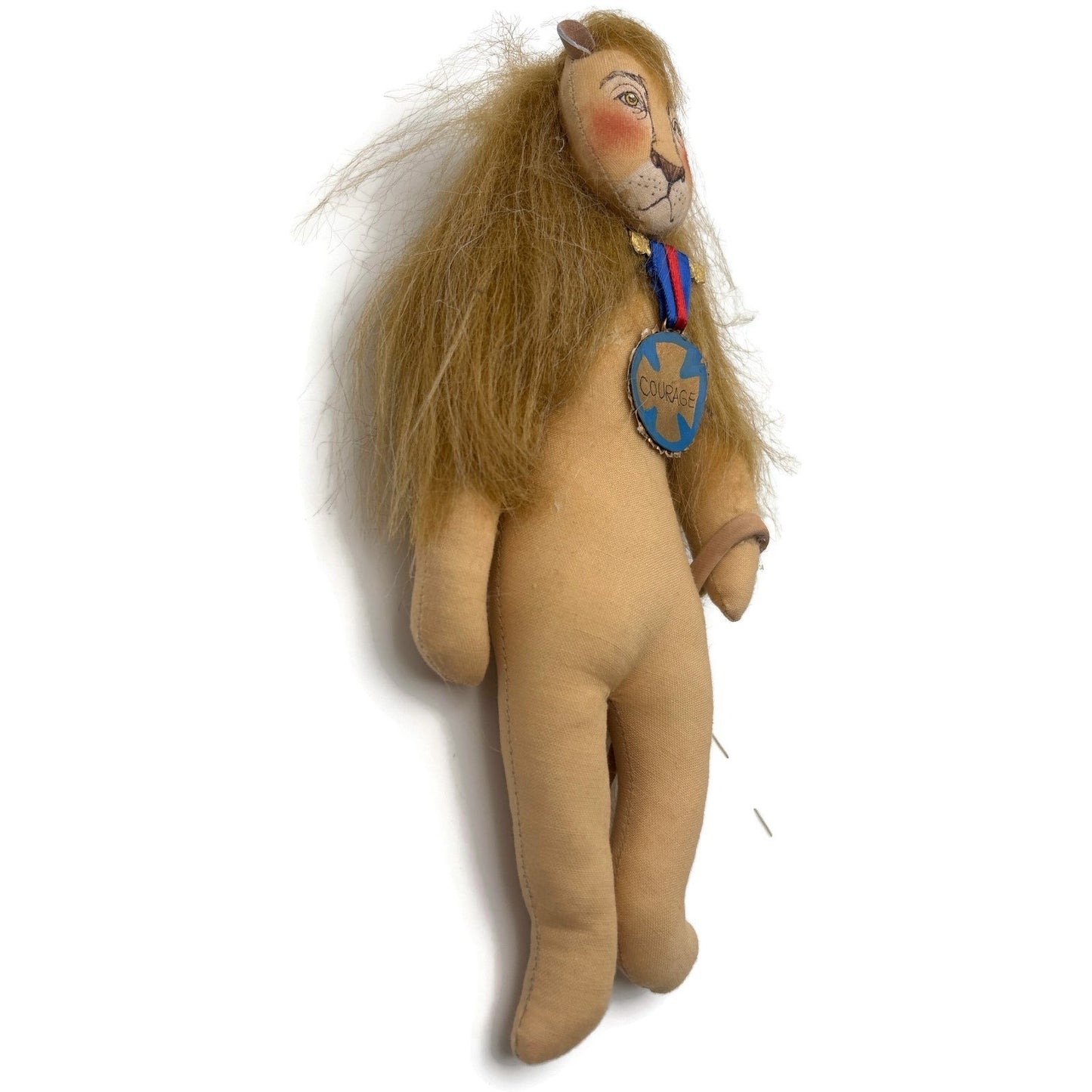 Gladys Boalt Cowardly Lion Wizard Of Oz Fabric Christmas Tree Ornament Signed
