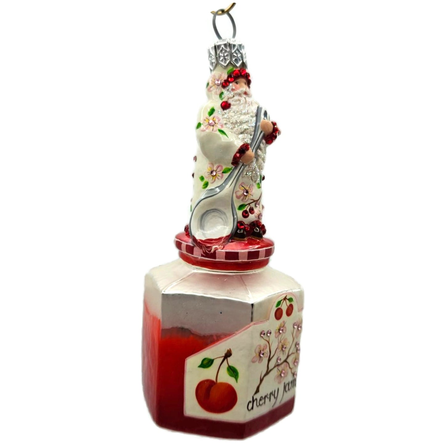 Patricia Breen Loving Spoonful Cherry Jam Santa Spring Free Standing Ornament