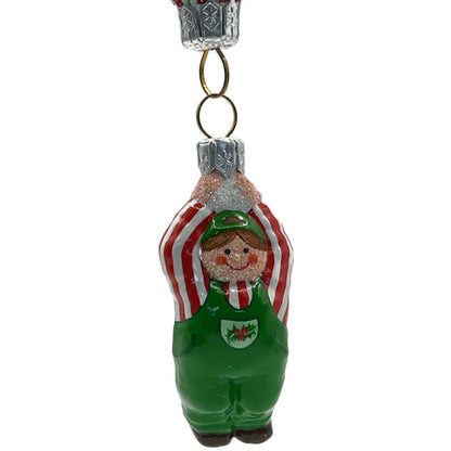 Patricia Breen Ornament Miniature Balloon Boy Snowman Holly Christmas Tree Decor