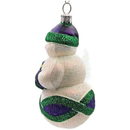 Patricia Breen Faberge Snowman Purple Green Winter Christmas Tree Ornament