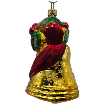 Christopher Radko Noel's Bells Gold Red Christmas Tree Ornament 97-208-0