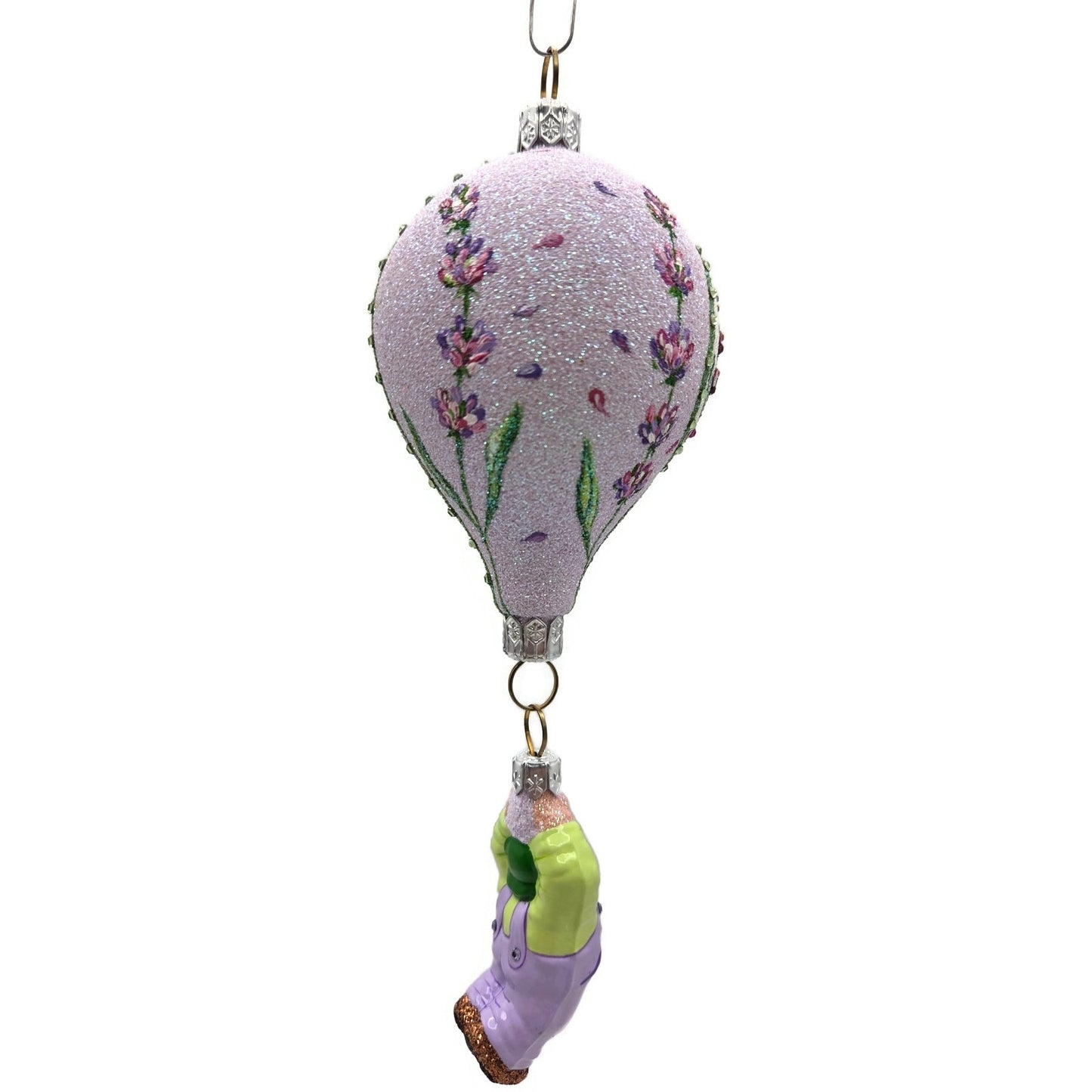 Patricia Breen Miniature Balloon Boy Lavender Floral Christmas Ornament 2783