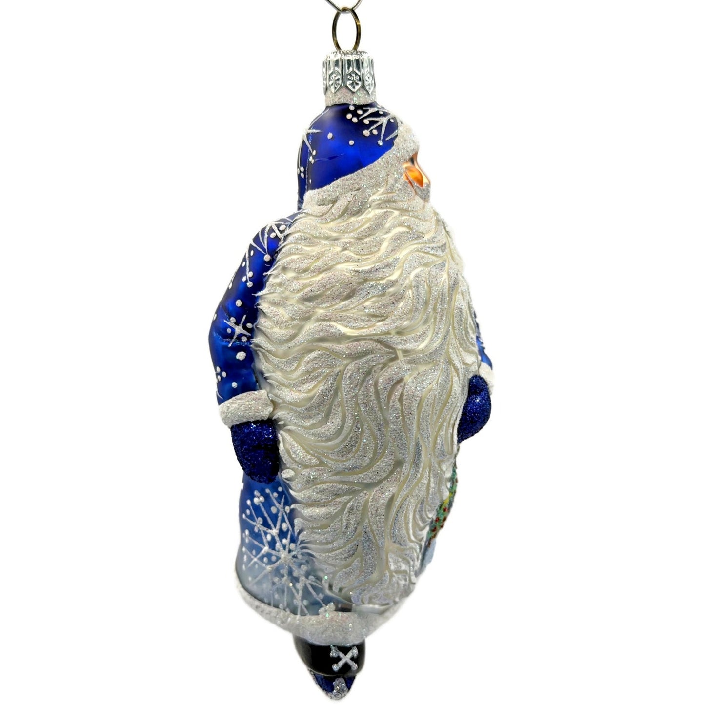 Patricia Breen Off to the Pond Skating Santa Snowflakes Christmas Ornament 2433