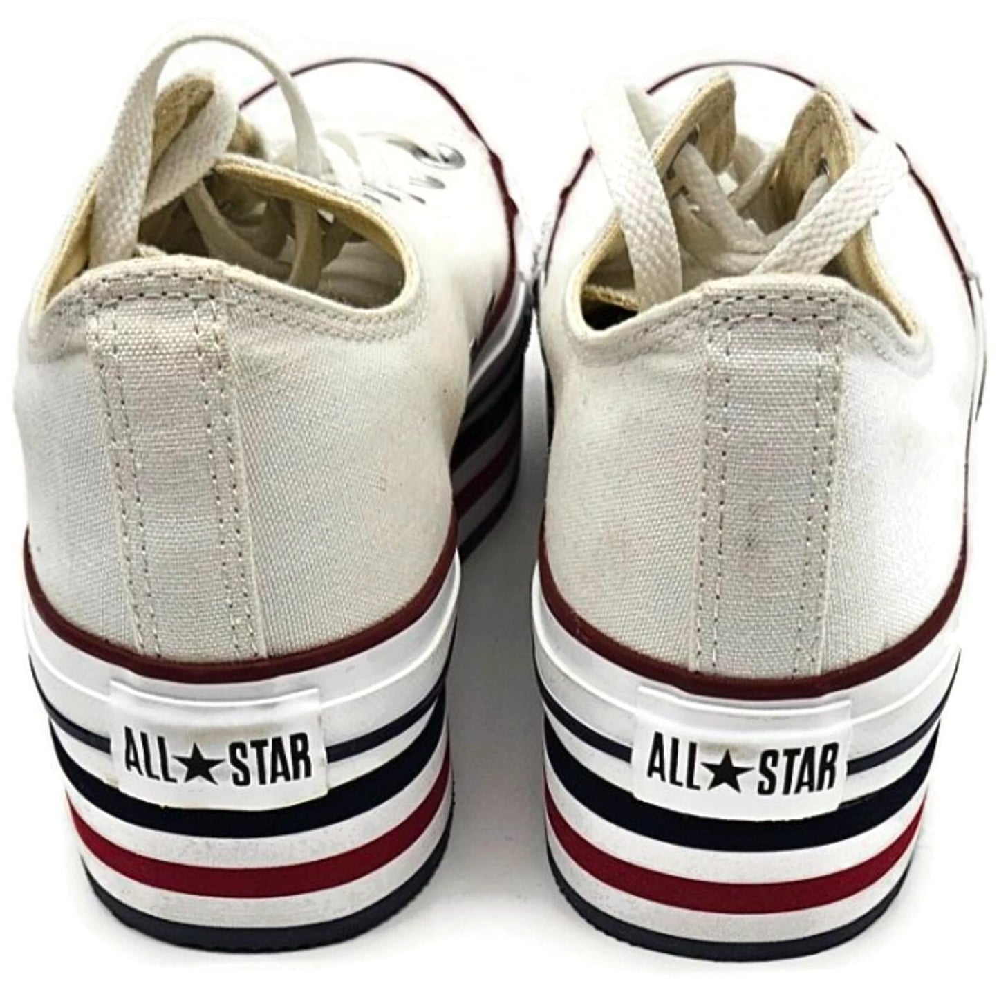 Converse Chuck Taylor All Star Platform OX White Canvas Shoes 136895C Unisex