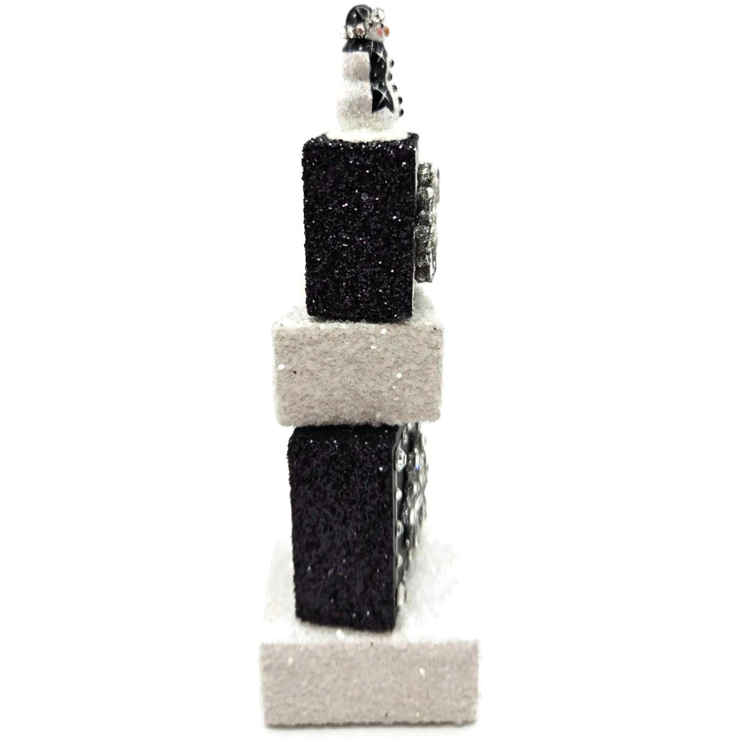 Patricia Breen Presenting Black Snowman Free Standing Christmas Ornament Blocks