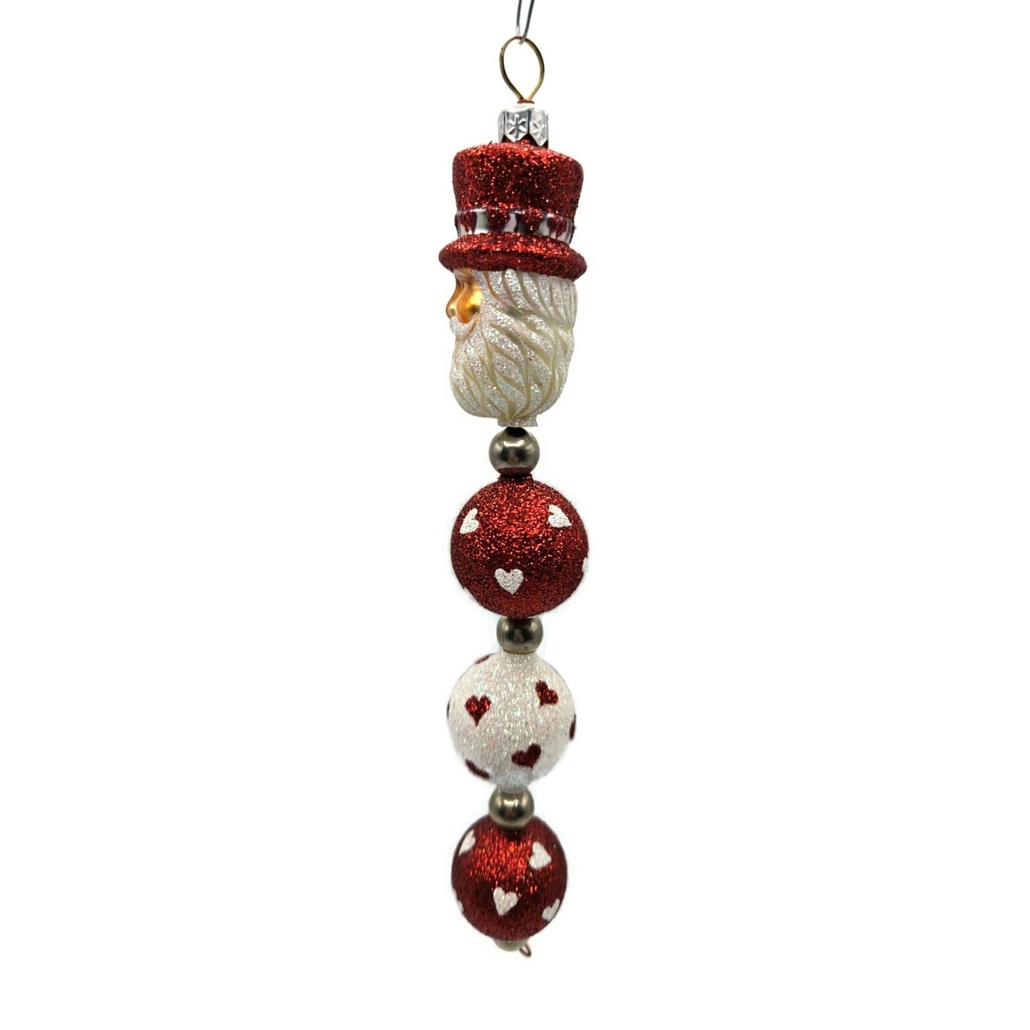 Patricia Breen Kinetic Icicle Valentines Hearts Santa Christmas Tree Ornament