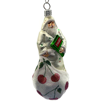Patricia Breen Kris Kringle Market Day Cherries Santa Christmas Ornament 2197