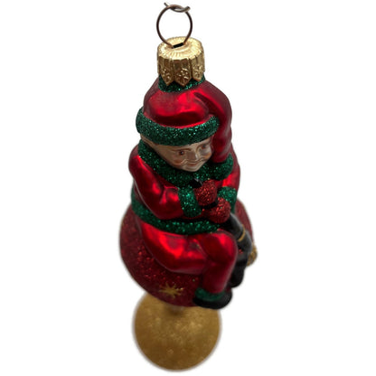 Patricia Breen Jingles The Elf Red Suit Ball Stars Christmas Ornament 9900HCB