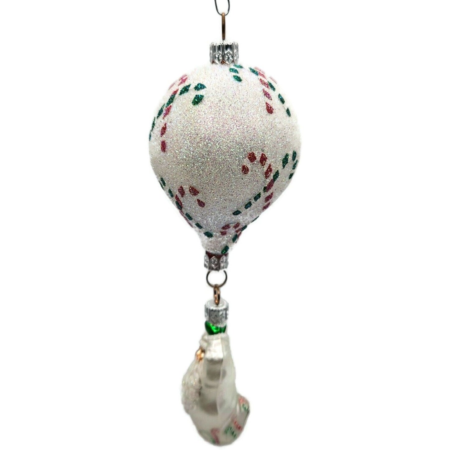 Ornament Patricia Breen Into the Blue Santa Claus Candy Canes Christmas CATZ