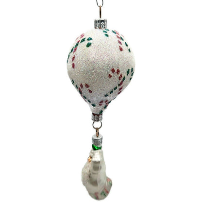 Ornament Patricia Breen Into the Blue Santa Claus Candy Canes Christmas CATZ