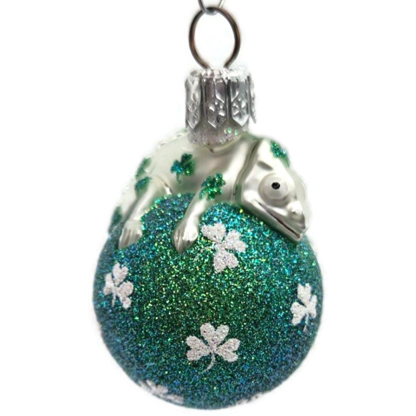 Patricia Breen Miniature Chameleon Surprise Shamrocks St Patricks Day Ornament