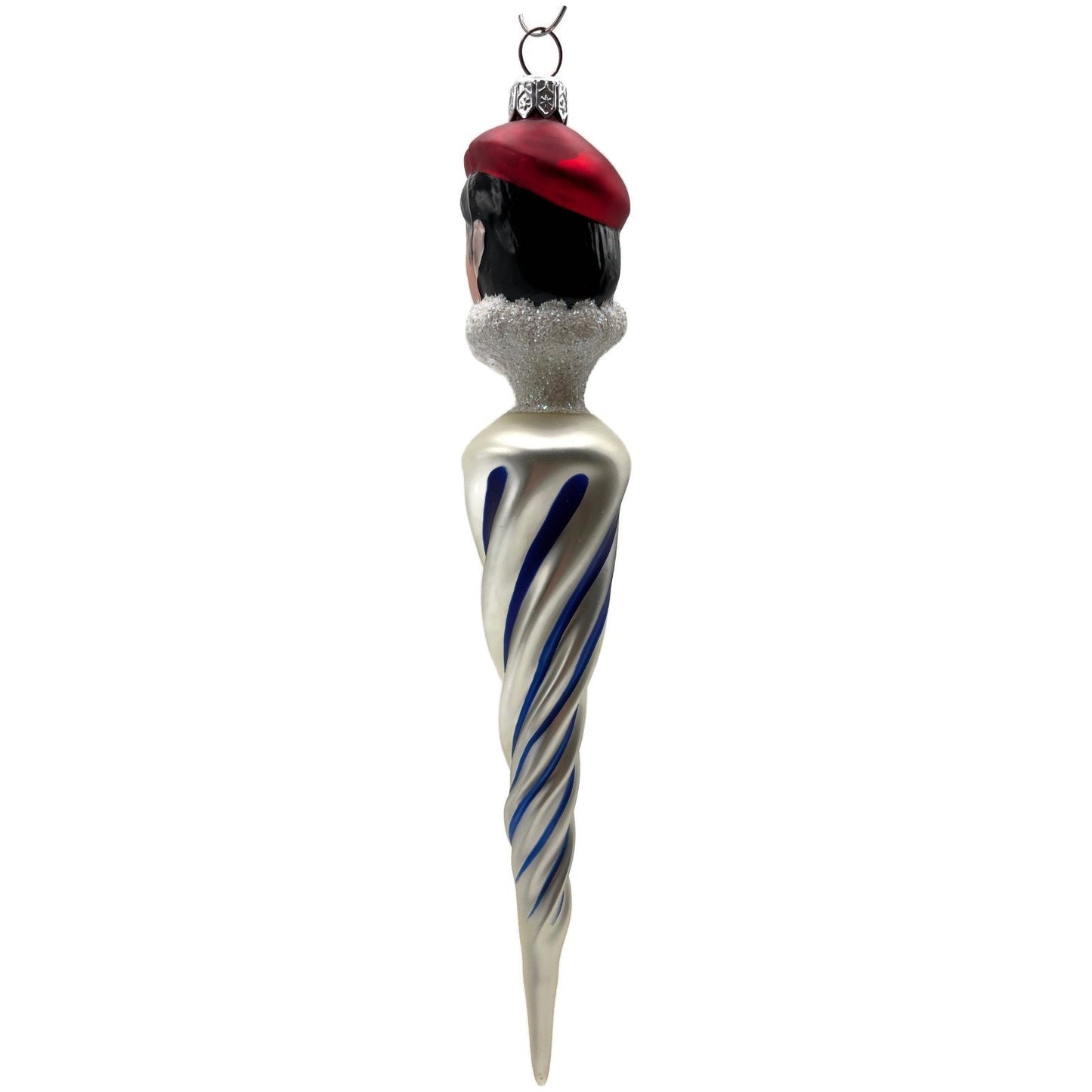 Patricia Breen French Twist Pearl Blue Stripes Red Christmas Tree Ornament 9552
