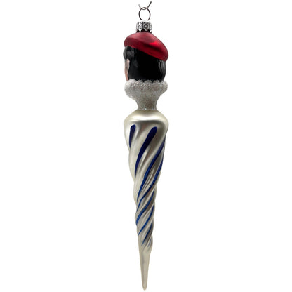 Patricia Breen French Twist Pearl Blue Stripes Red Christmas Tree Ornament 9552