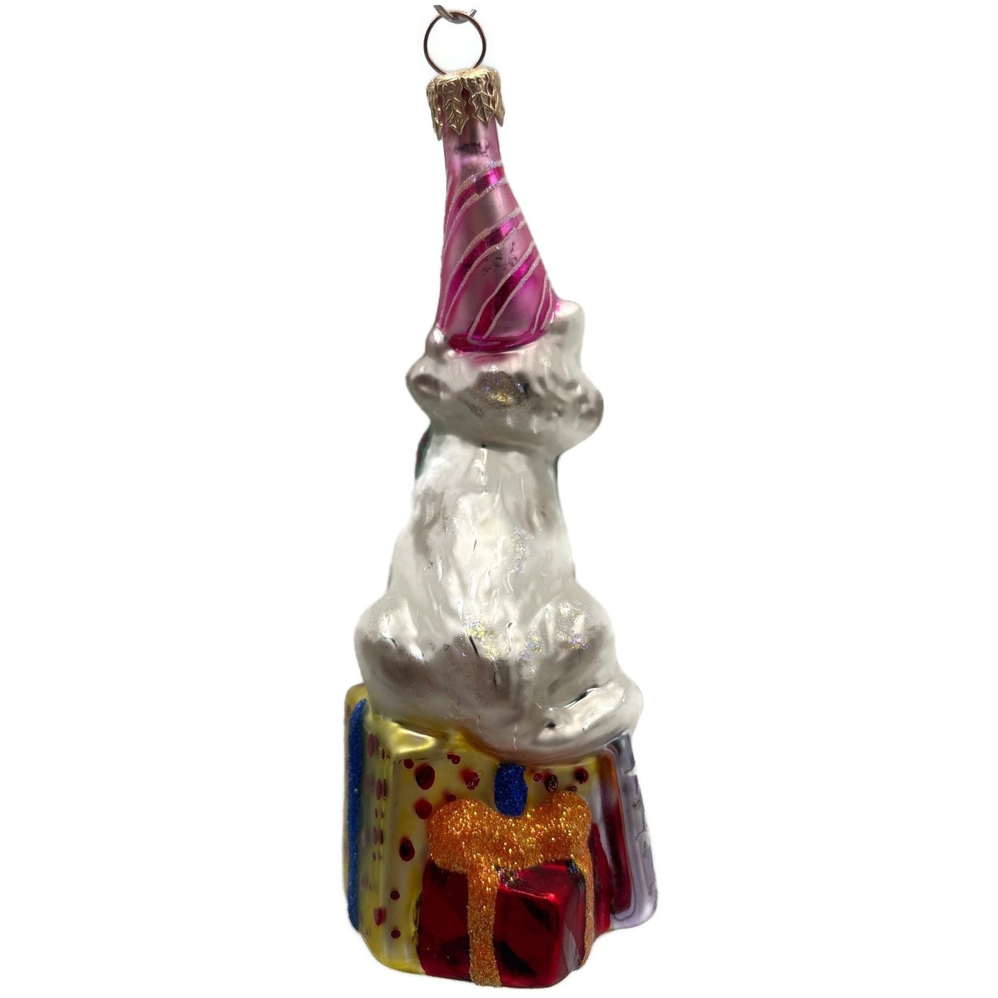 Christopher Radko Party Puss Cat Gifts Easter Christmas Tree Ornament 01-0403-0