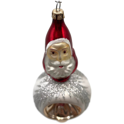 Christopher Radko Two Sided Santa Reflector Christmas Tree Ornament 92-102-0