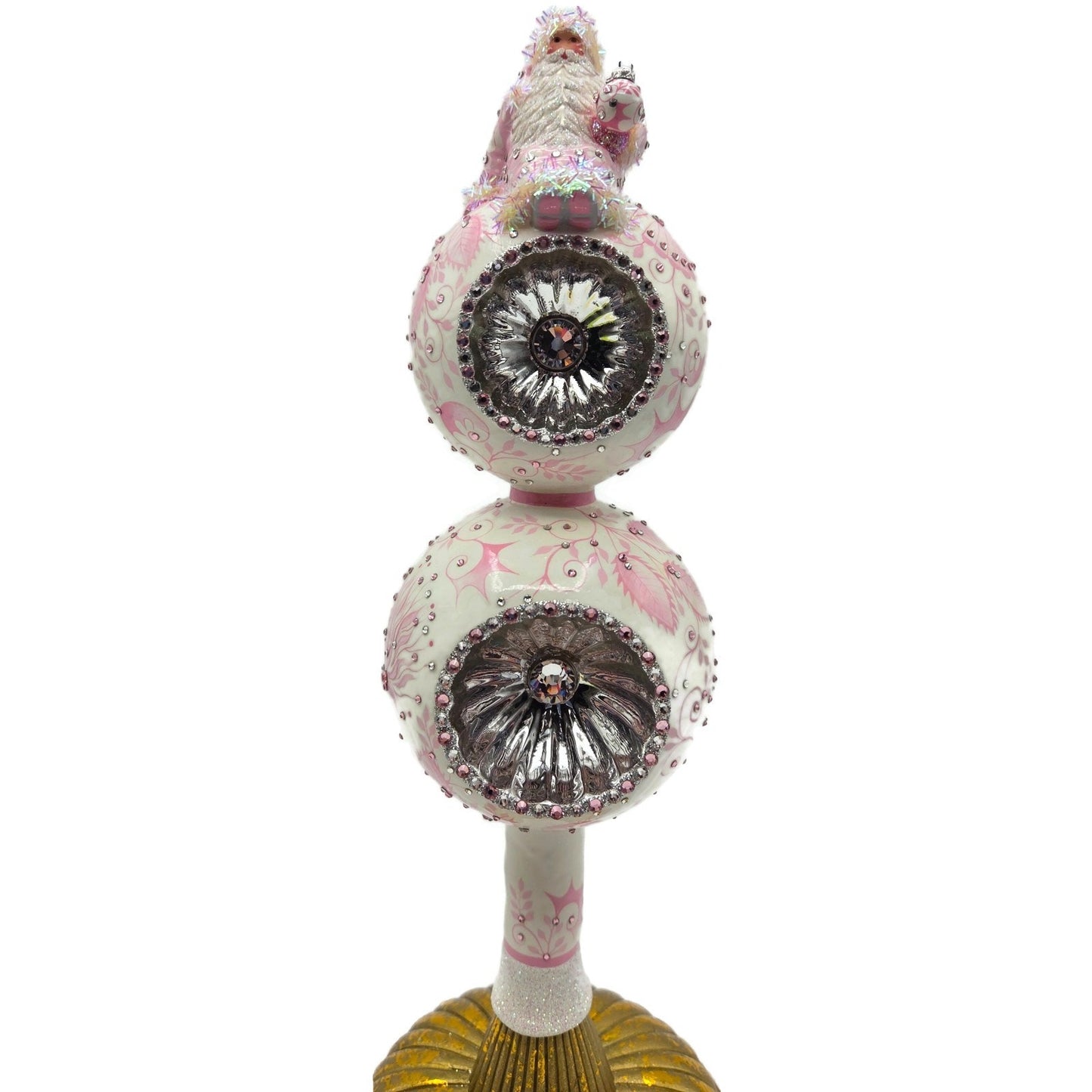 Patricia Breen Summit Finial Chinoiserie Pink Spring Christmas Tree Topper CATZ