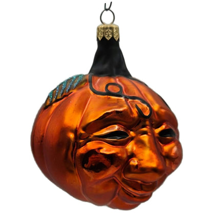 Patricia Breen Halloween Fanciful Pumpkin Orange Matte Christmas Ornament 9812