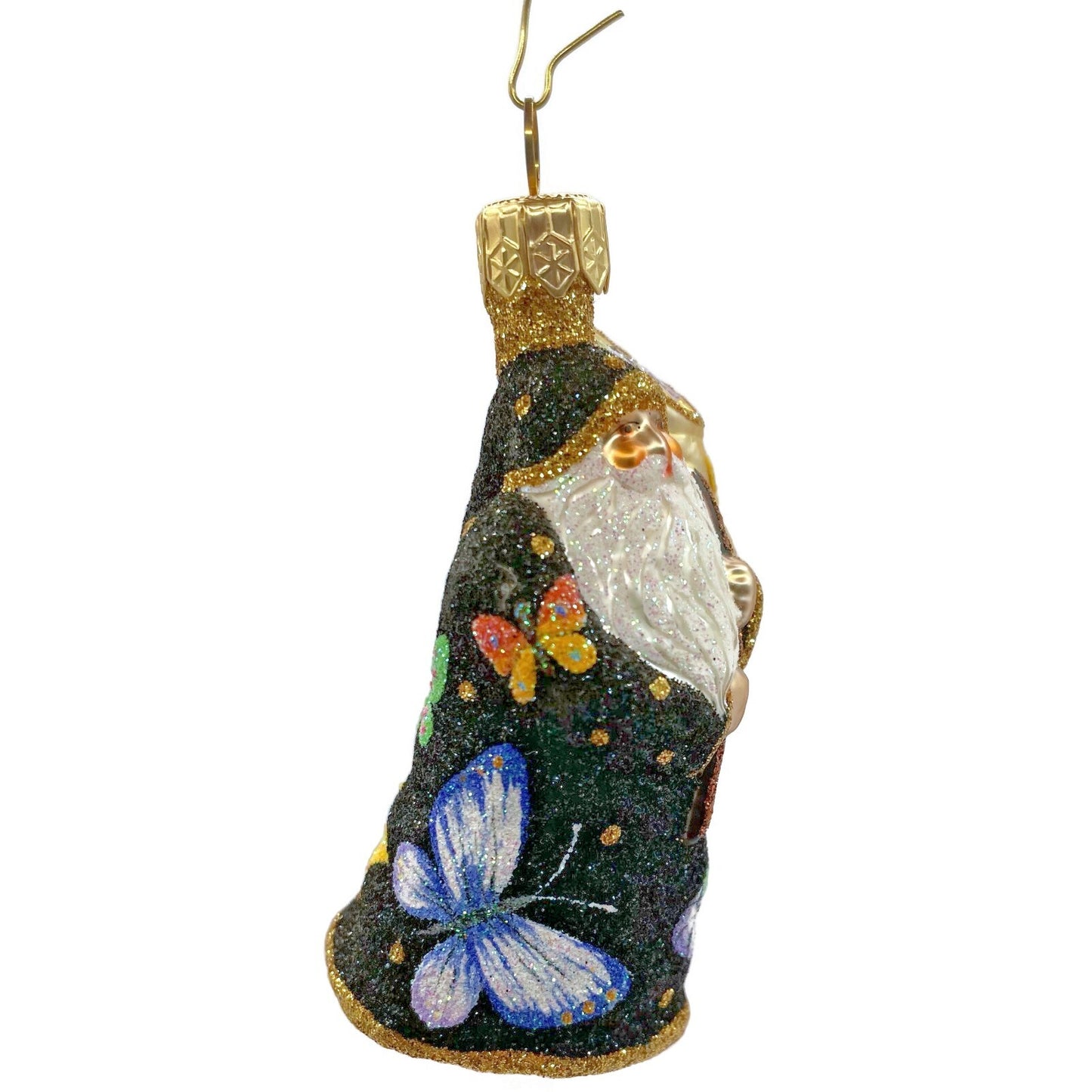 Patricia Breen Miniature Santa for Vera Black Butterfly Spring Decor Ornament