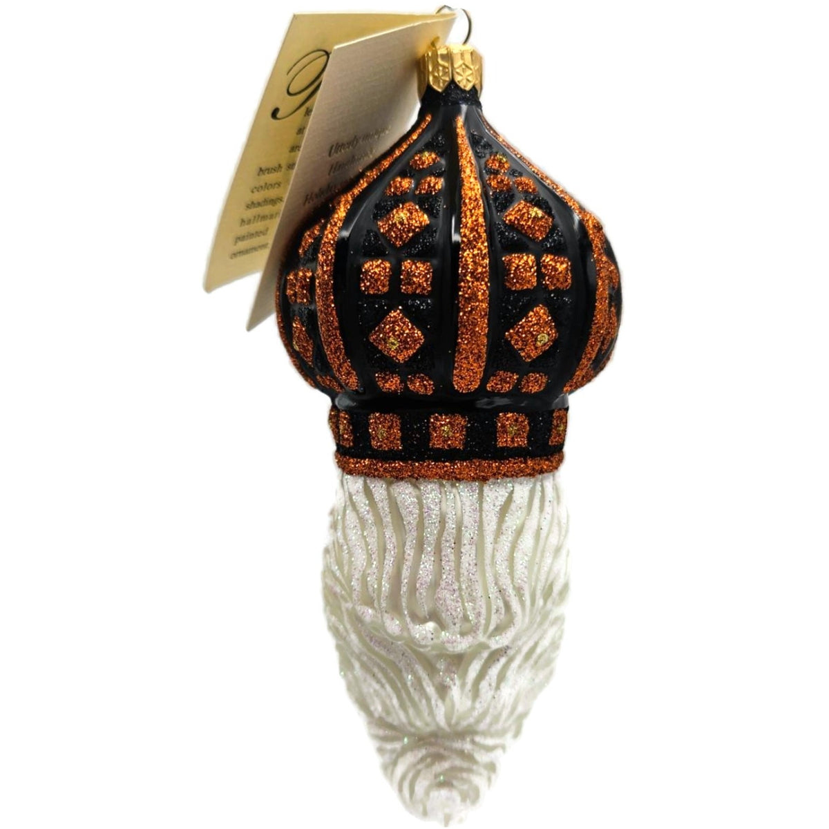 Patricia Breen Bijoux Noel Black Orange Santa Halloween Christmas Ornament 2101