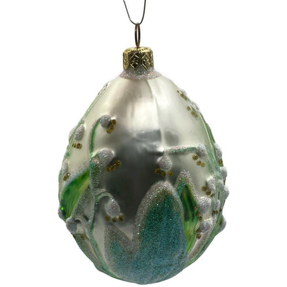 Patricia Breen Lily of the Valley Flowers Easter Egg Spring Christmas Ornament