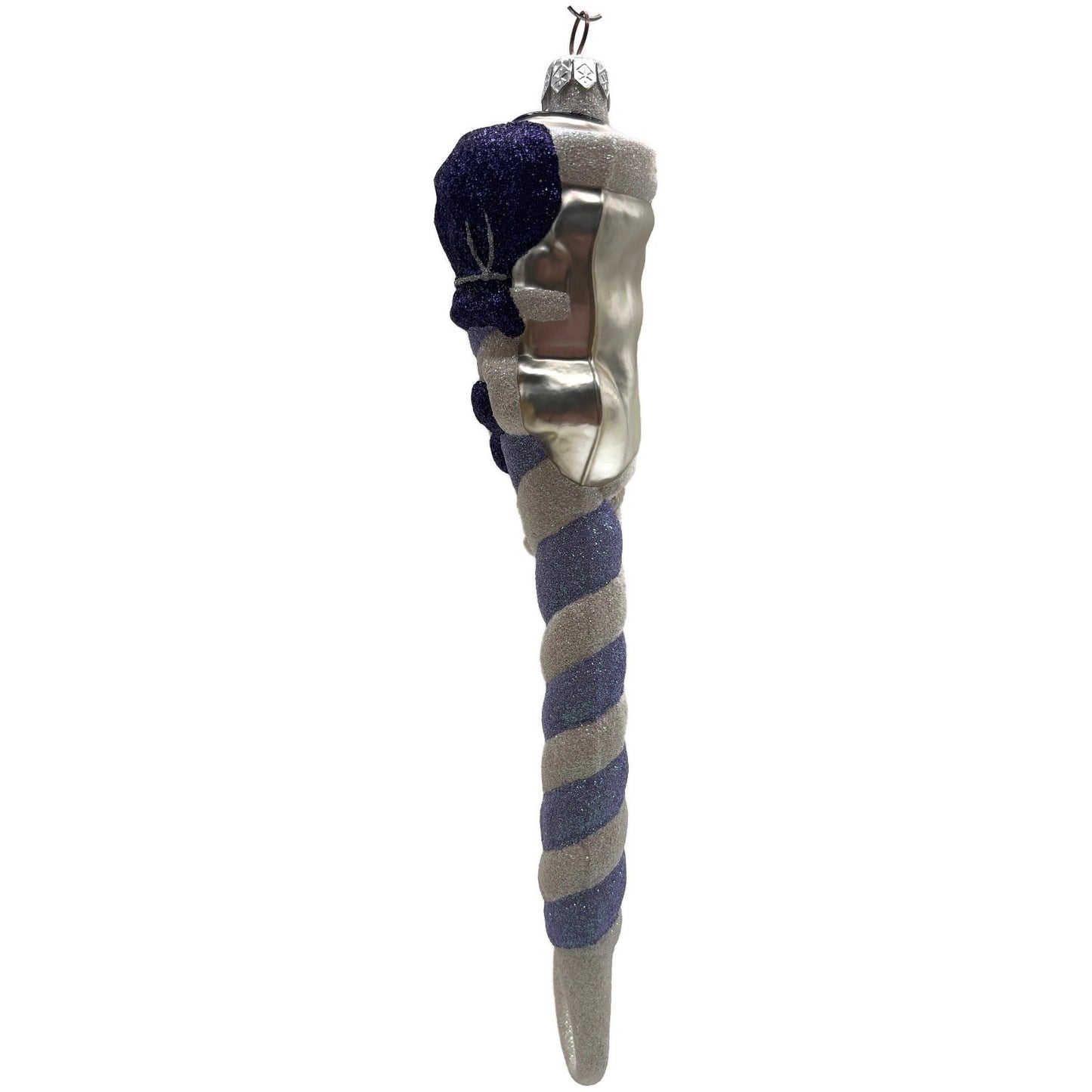 Patricia Breen Peppermint Santa Lavender Purple Stripe Christmas Ornament HCB