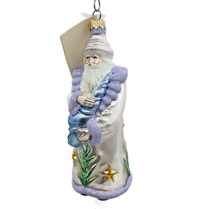 Patricia Breen Poseidon Santa Deep Sea Lavender Christmas Tree Holiday Ornament