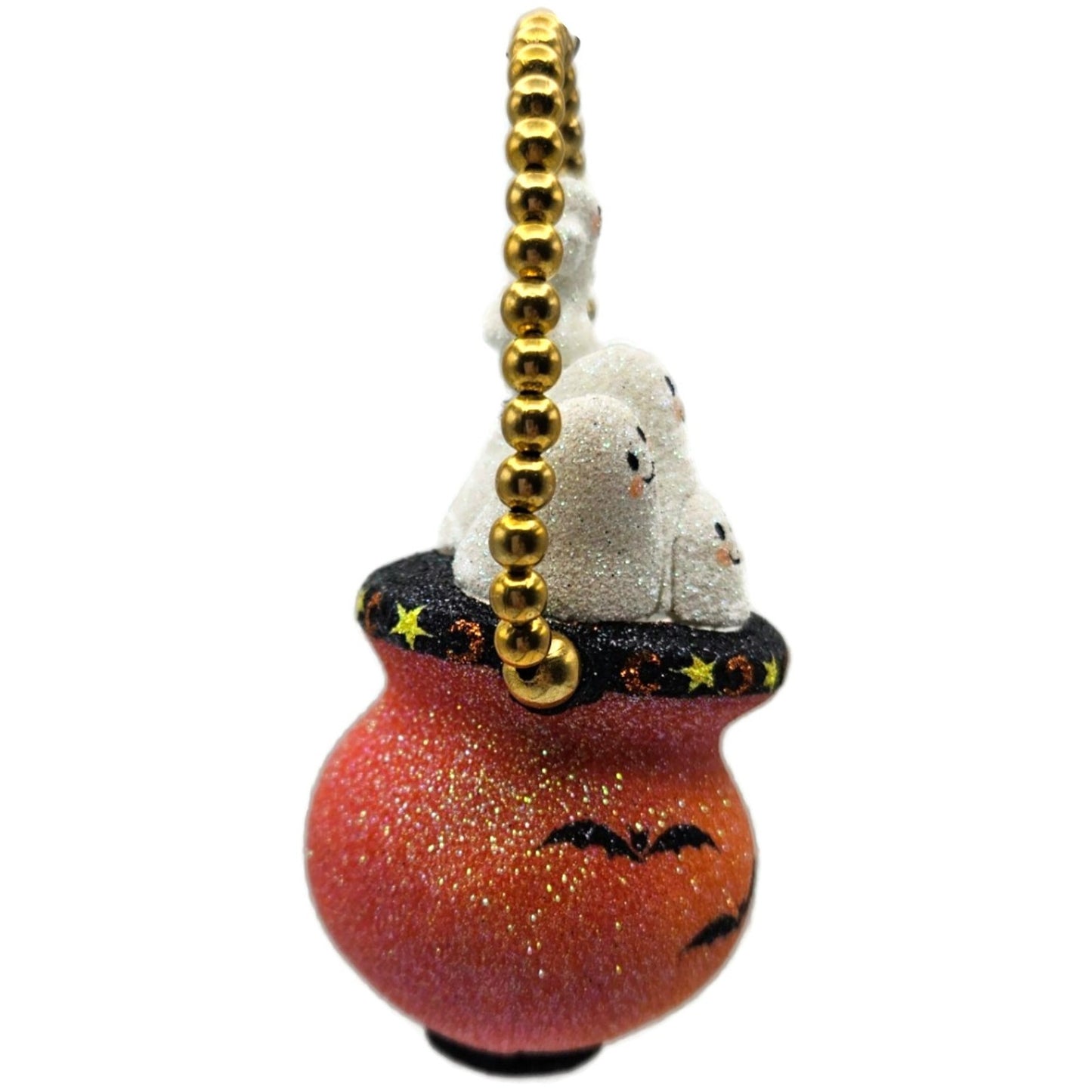 Patricia Breen Ghostly Cauldron Moons Orange Stars Halloween Christmas Ornament