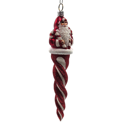 Patricia Breen Santa Sopel Red White Candy Cane Spiral Christmas Tree Ornament