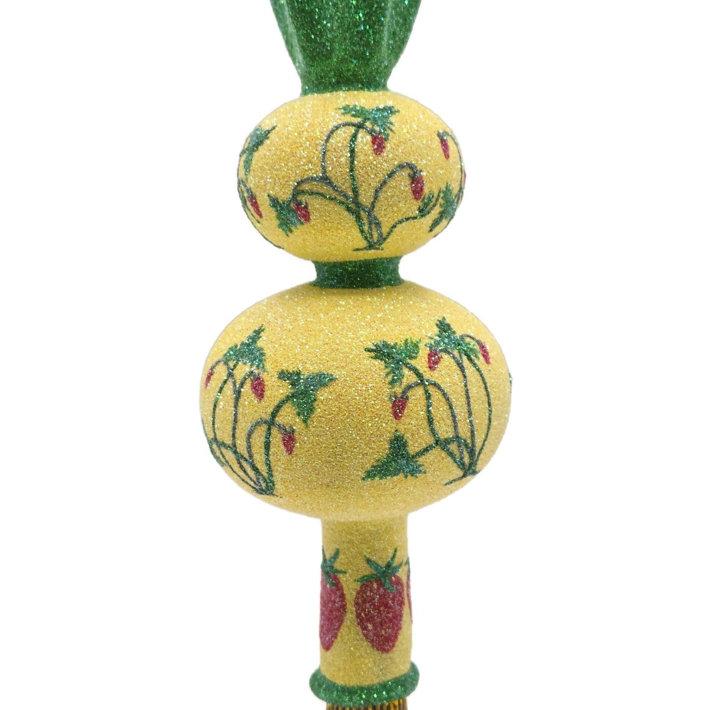 Patricia Breen Wild Strawberry Finial Fruit Yellow Green Christmas Tree Topper