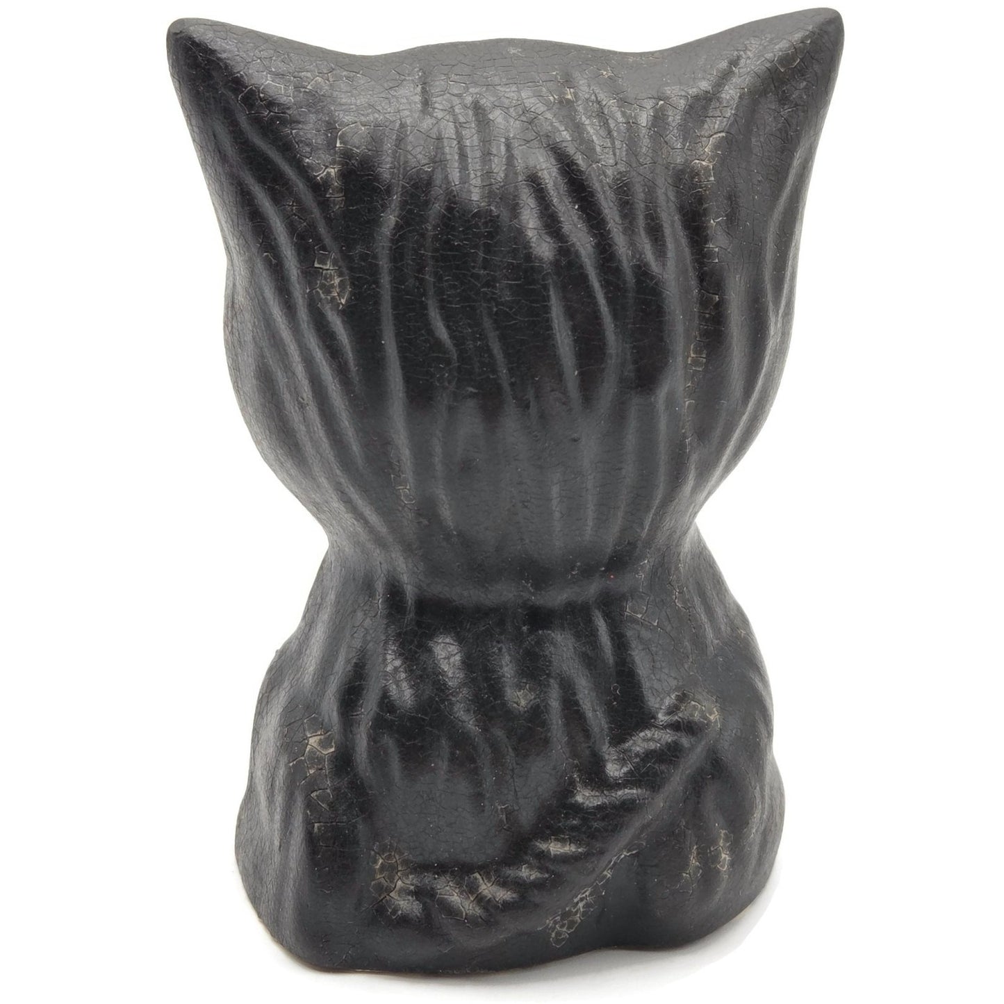 Vaillancourt Black Halloween Cat Chalkware Art Animal Fall Autumn Figurine 1998