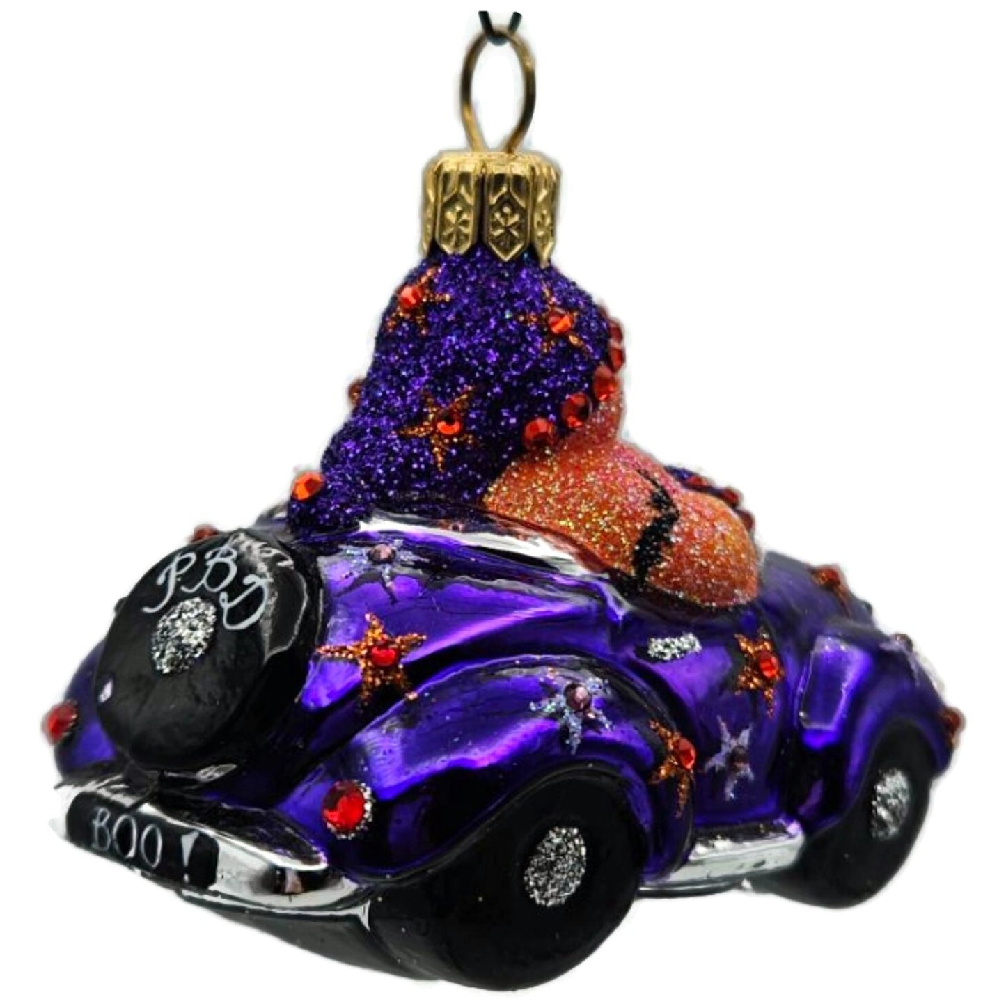 Patricia Breen Snow Mobile Purple Jack-o-Lantern Halloween Christmas Ornament