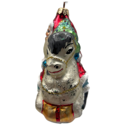 Christopher Radko Carousel Santa Rocking Horse Christmas Tree Ornament 95-133-0