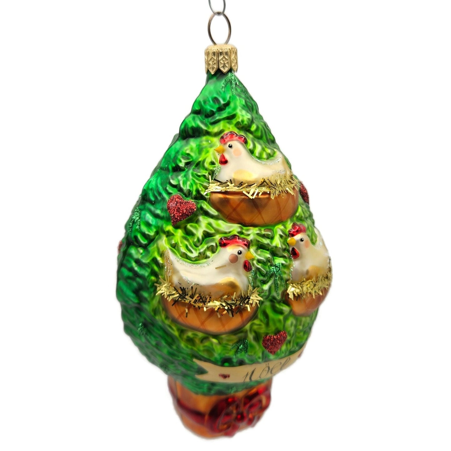 Patricia Breen Three French Hens 12 Days of Christmas Holiday Tree Ornament
