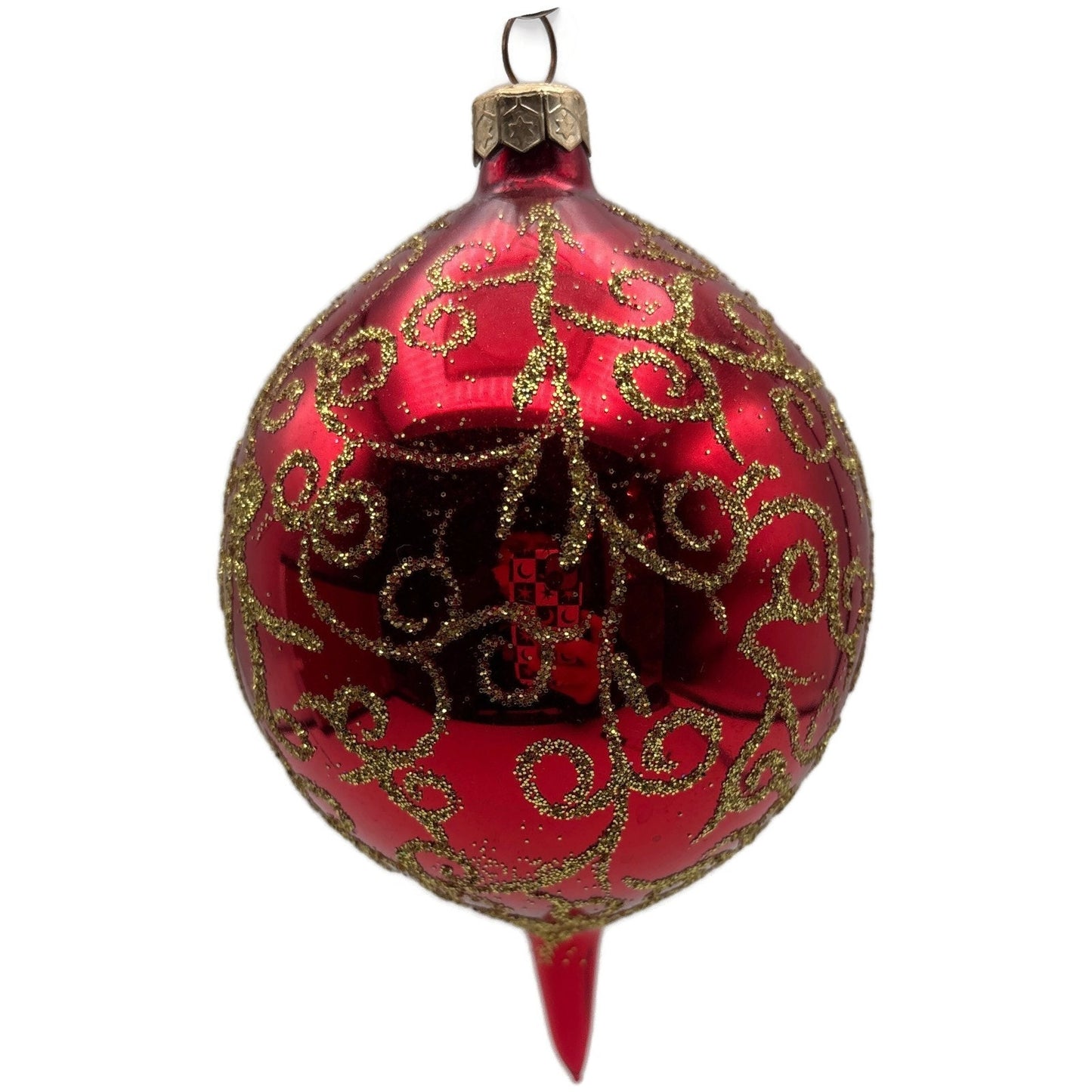 Christopher Radko Rhapsody Red Gold Drop Christmas Tree Ornament 96-260-0