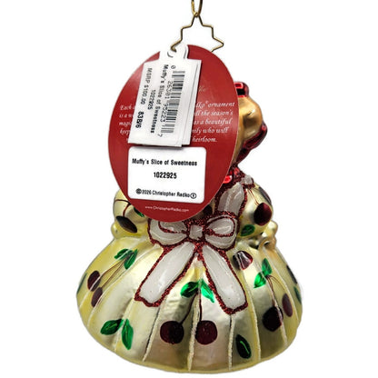 Christopher Radko Muffys Slice of Sweetness Bear Christmas Ornament 1022925