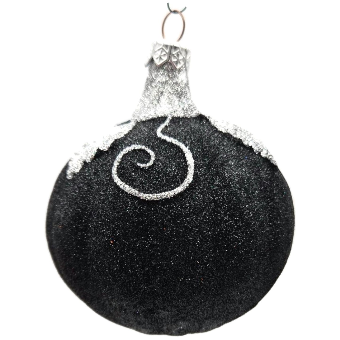 Patricia Breen Halloween Fanciful Pumpkin Black Silver Christmas Ornament 9812