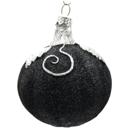 Patricia Breen Halloween Fanciful Pumpkin Black Silver Christmas Ornament 9812