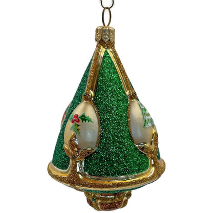 Patricia Breen Ornament Perchins Tree Green Holly Poinsettia Christmas Tree